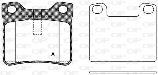 Jeu de 4 plaquettes de frein OPEN PARTS ref. BPA0321.10