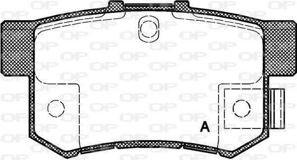 Jeu de 4 plaquettes de frein OPEN PARTS BPA0325.22