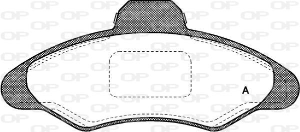 Jogo de 4 pastilhas de travão OPEN PARTS ref. BPA0331.00