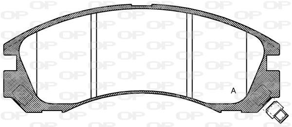Jeu de 4 plaquettes de frein OPEN PARTS BPA0354.32