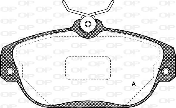 Jeu de 4 plaquettes de frein OPEN PARTS BPA0368.10