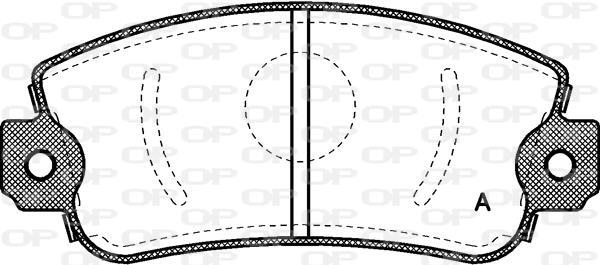 Jeu de 4 plaquettes de frein OPEN PARTS ref. BPA0372.00