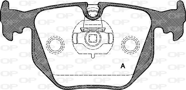 Jeu de 4 plaquettes de frein OPEN PARTS BPA0381.30