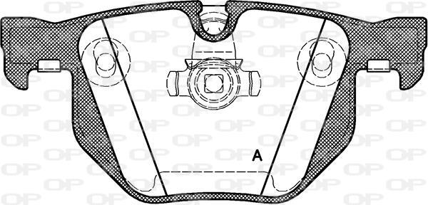 Jeu de 4 plaquettes de frein OPEN PARTS ref. BPA0381.60