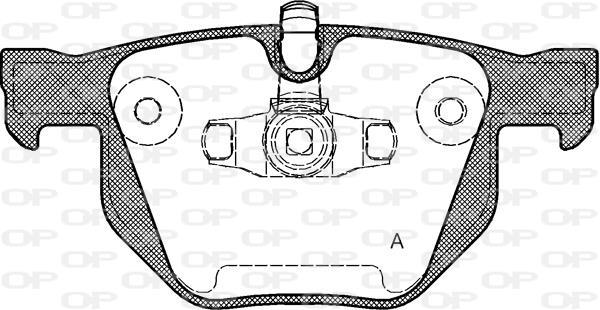 Jeu de 4 plaquettes de frein OPEN PARTS BPA0381.70