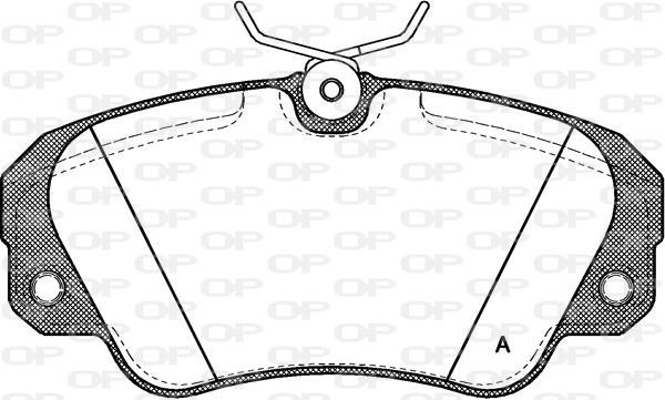 Jeu de 4 plaquettes de frein OPEN PARTS BPA0382.00