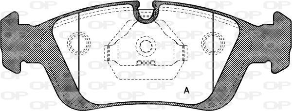Jeu de 4 plaquettes de frein OPEN PARTS ref. BPA0384.00