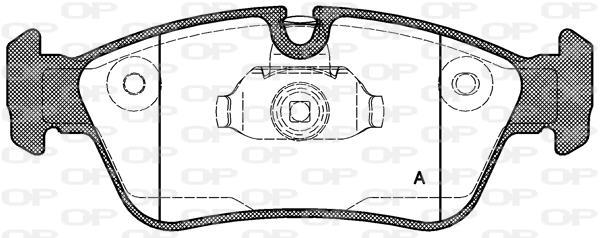 Jeu de 4 plaquettes de frein OPEN PARTS ref. BPA0384.40