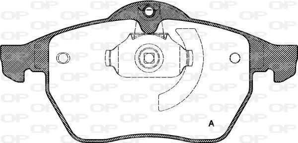 Jeu de 4 plaquettes de frein OPEN PARTS BPA0390.10