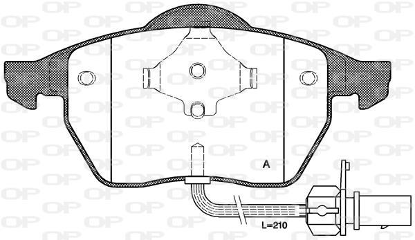 Jeu de 4 plaquettes de frein OPEN PARTS BPA0390.11