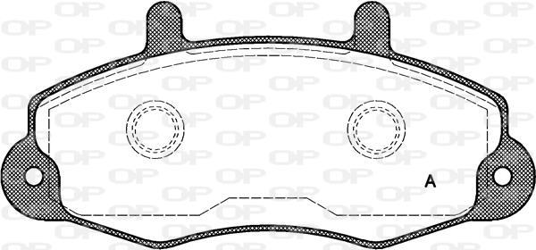 Jeu de 4 plaquettes de frein OPEN PARTS BPA0391.00