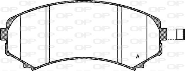 Jeu de 4 plaquettes de frein OPEN PARTS BPA0396.10