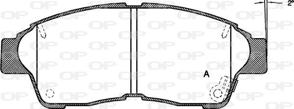 Jeu de 4 plaquettes de frein OPEN PARTS BPA0402.42