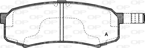Jogo de 4 pastilhas de travão OPEN PARTS ref. BPA0413.04