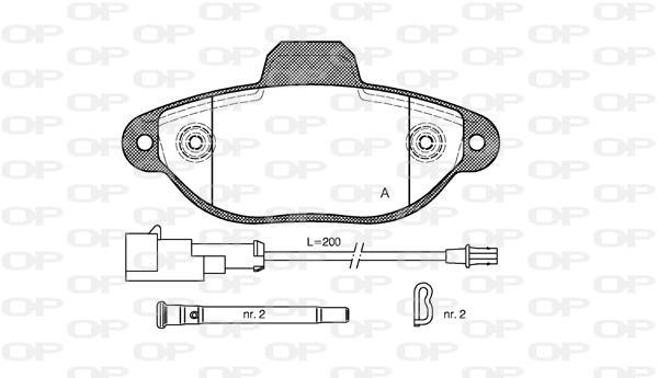 Jeu de 4 plaquettes de frein OPEN PARTS ref. BPA0414.22