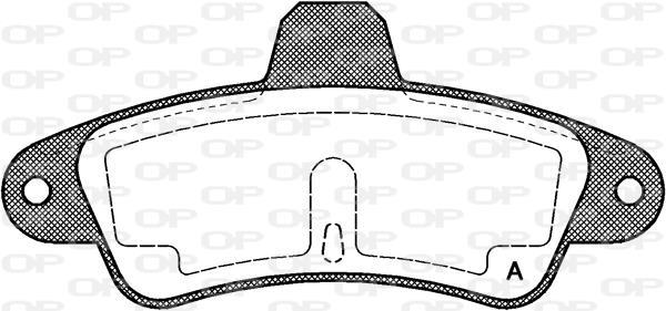 Jogo de 4 pastilhas de travão OPEN PARTS ref. BPA0433.00
