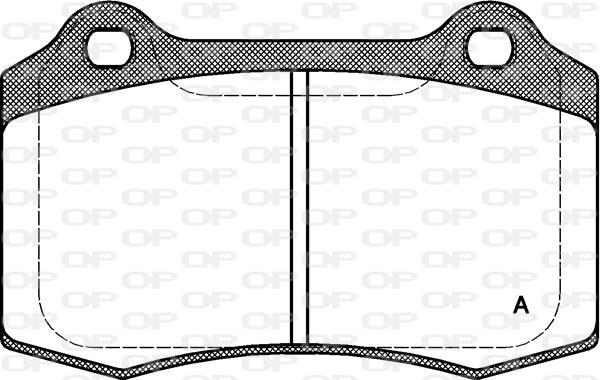 Jogo de 4 pastilhas de travão OPEN PARTS ref. BPA0434.30