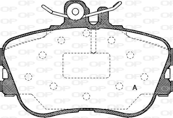 Jogo de 4 pastilhas de travão OPEN PARTS ref. BPA0445.00