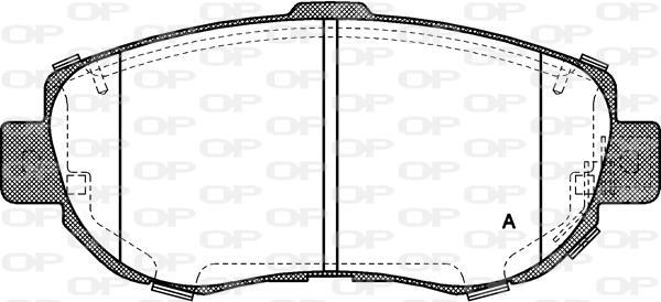 Jeu de 4 plaquettes de frein OPEN PARTS BPA0456.14