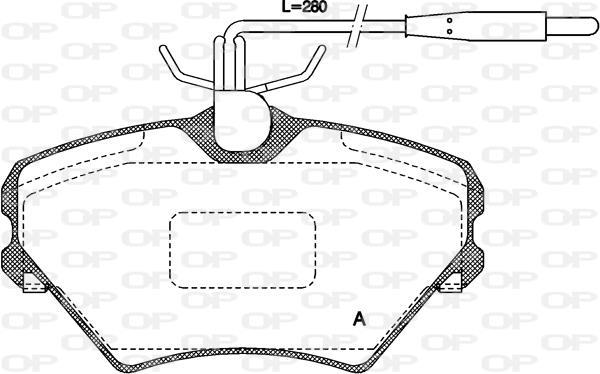 Jeu de 4 plaquettes de frein OPEN PARTS BPA0485.02