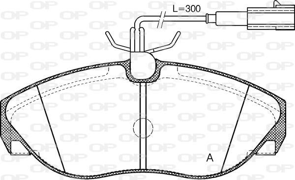 Jogo de 4 pastilhas de travão OPEN PARTS ref. BPA0486.11
