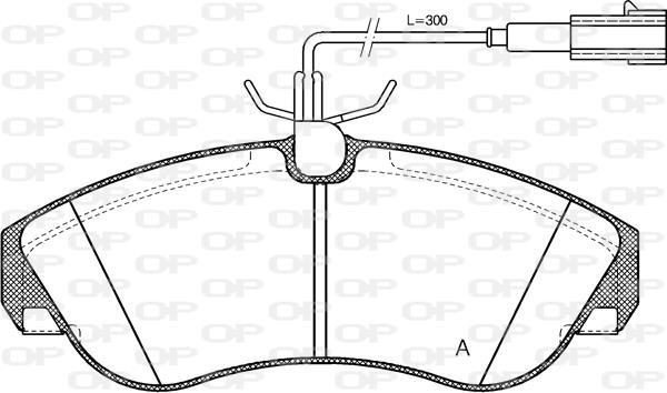 Jeu de 4 plaquettes de frein OPEN PARTS ref. BPA0487.11