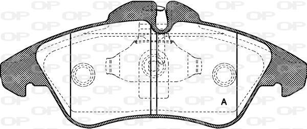 Jeu de 4 plaquettes de frein OPEN PARTS ref. BPA0578.00