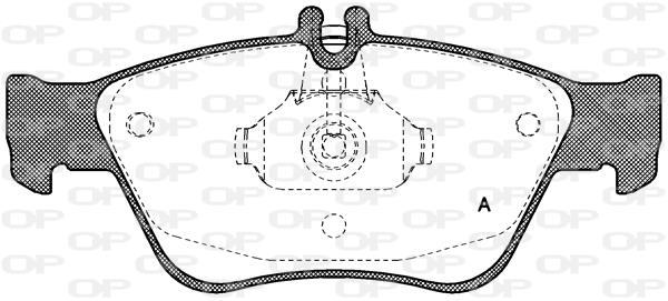 Jeu de 4 plaquettes de frein OPEN PARTS BPA0586.00