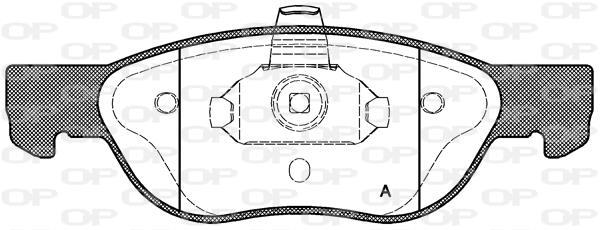Jeu de 4 plaquettes de frein OPEN PARTS ref. BPA0587.00