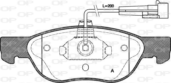 Jogo de 4 pastilhas de travão OPEN PARTS ref. BPA0587.11