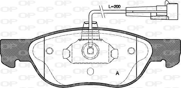 Jogo de 4 pastilhas de travão OPEN PARTS ref. BPA0587.12