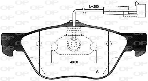 Jogo de 4 pastilhas de travão OPEN PARTS ref. BPA0589.02