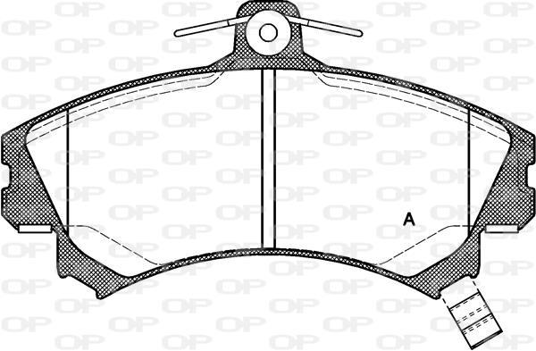 Jeu de 4 plaquettes de frein OPEN PARTS BPA0590.02