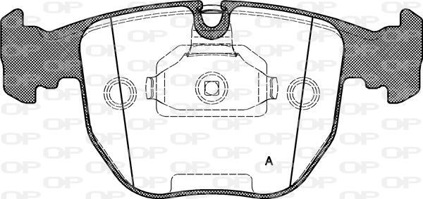 Jogo de 4 pastilhas de travão OPEN PARTS ref. BPA0596.00