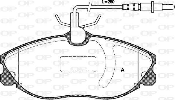 Jogo de 4 pastilhas de travão OPEN PARTS ref. BPA0604.14