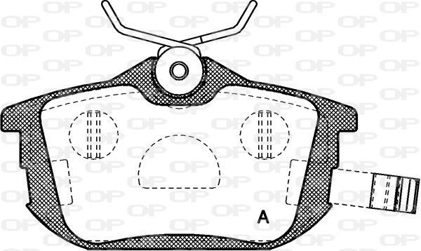 Jogo de 4 pastilhas de travão OPEN PARTS ref. BPA0605.02