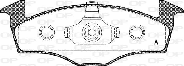Jeu de 4 plaquettes de frein OPEN PARTS BPA0609.10