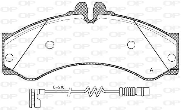 Jeu de 4 plaquettes de frein OPEN PARTS BPA0614.12