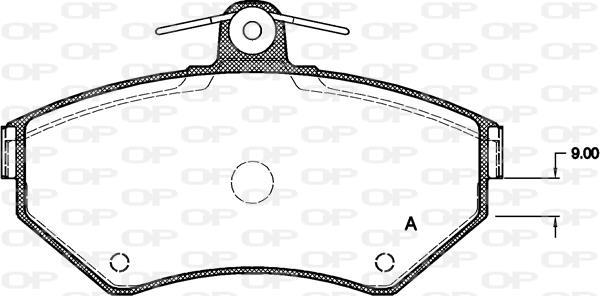 Jeu de 4 plaquettes de frein OPEN PARTS ref. BPA0631.00