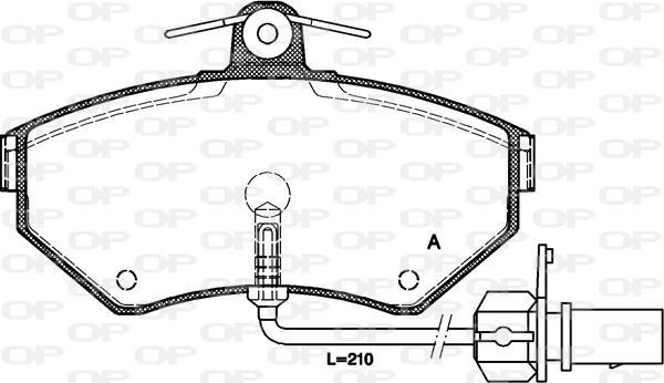 Jeu de 4 plaquettes de frein OPEN PARTS BPA0631.12