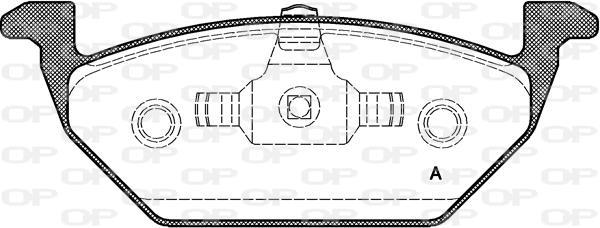 Jogo de 4 pastilhas de travão OPEN PARTS ref. BPA0633.20