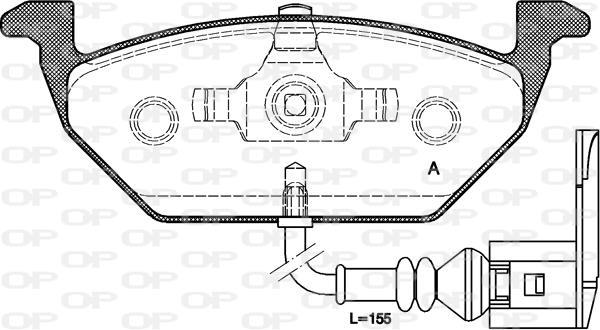 Jeu de 4 plaquettes de frein OPEN PARTS ref. BPA0633.21