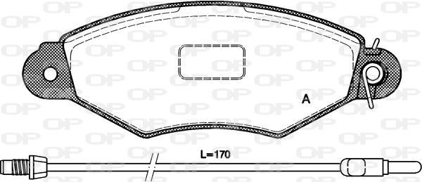 Jeu de 4 plaquettes de frein OPEN PARTS ref. BPA0643.01