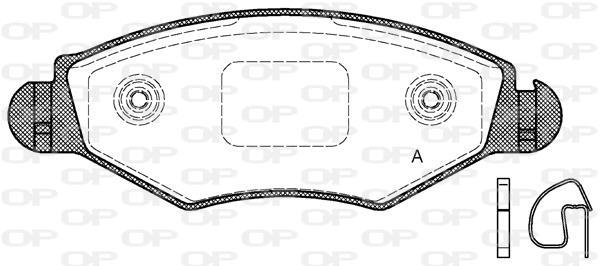 Jeu de 4 plaquettes de frein OPEN PARTS ref. BPA0643.20