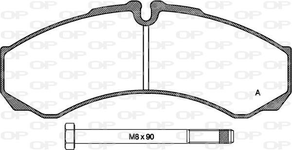Jeu de 4 plaquettes de frein OPEN PARTS ref. BPA0651.00