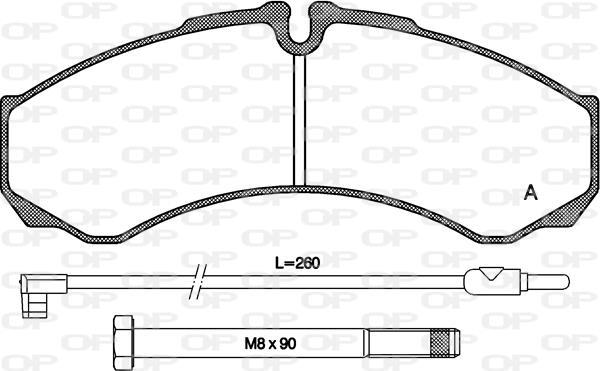 Jeu de 4 plaquettes de frein OPEN PARTS BPA0651.02
