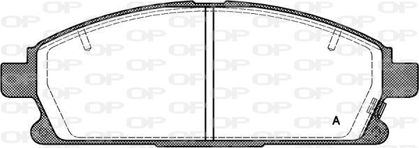 Jeu de 4 plaquettes de frein OPEN PARTS BPA0674.12