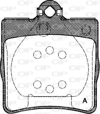 Jeu de 4 plaquettes de frein OPEN PARTS BPA0678.00