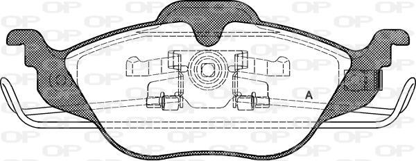 Jeu de 4 plaquettes de frein OPEN PARTS BPA0684.02