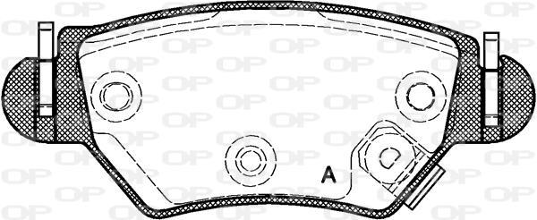 Jeu de 4 plaquettes de frein OPEN PARTS BPA0685.22
